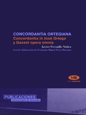 cover image of Concordantia ortegiana